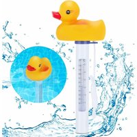 Gotrays - Schwimmendes Poolthermometer, Ente Shrenfox Poolthermometer, Ente Unzerbrechliches Wasserthermometer mit Seil Schwimmendes Thermometer von GOTRAYS