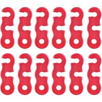 Seilspanner aus Aluminiumlegierung für Camping, Abspannseilspanner für Zeltplanen und Wandern (rot – 12 Stück) von GOTRAYS