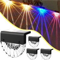 Solar-LED-Wandleuchten für den Außenbereich, 4er-Pack Wegleuchten, farbwechselnde LED-Solarleuchten für den Außenbereich, Stufenleuchten, von GOTRAYS