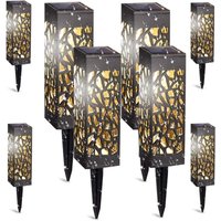 Solarleuchten Garten Außen, 8 Stück Solar Gartenleuchten Außen mit warmweißem Licht IP65 led Solar Gartenleuchten Dekoration für Außenhof Rasen von GOTRAYS