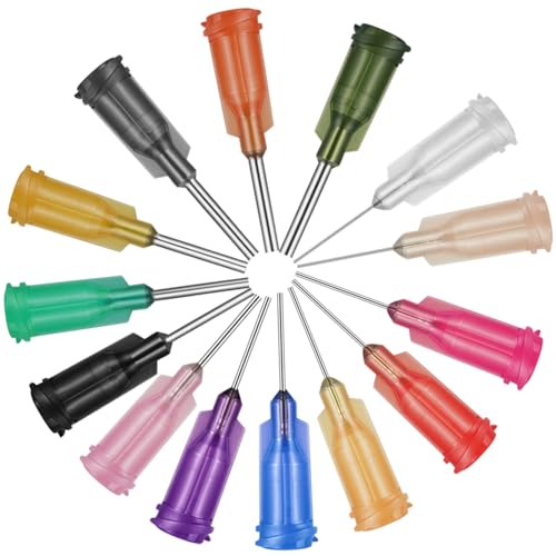 GOTRUST Stumpfer Spitze Dosiernadel, 84pcs Dispensing Nadelsets, Spritzen Nadeln Stumpf, Blunt Syringe Needle, Spritzennadeln zum Nachfüllen von Tinten Kleber und Spritze von GOTRUST