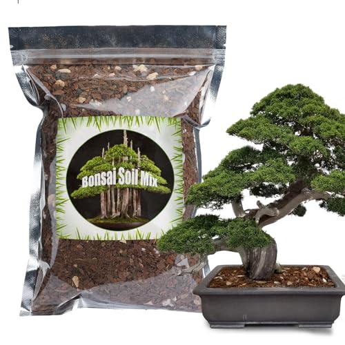 Bonsai-Erde-Mischung Fertig zum Gebrauch 1L, hochwertige, schnell entwässernde, organische Allzweck-Blumenerde für alle Bonsai-Varianten von GOTVUGE
