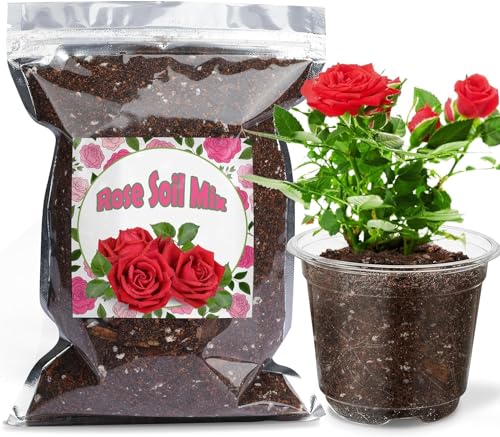 Bio-Rosen-Erde Mischung 2L, Zimmerpflanzen-Blumenerde für alle getopften Rosen, Gesunde Zimmerpflanzen drinnen züchten von GOTVUGE