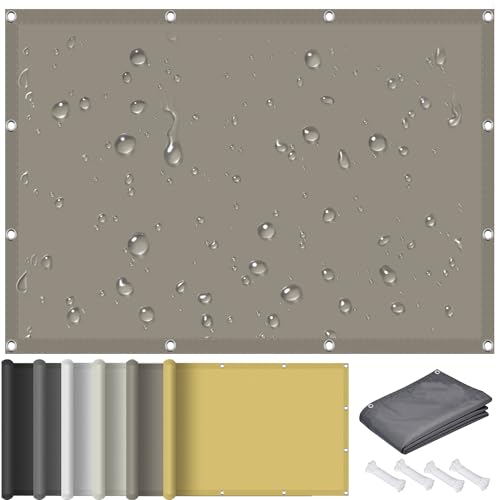 Sonnensegel Wasserdicht Rechteckig 80 x 320 cm Segeltuch Pergola 95% UV Schutz Reißfestigkeit für Garten Balkon Camping Terrasse Pergola, Taupe Sonnensegel Wasserdicht Rechteckig 80 x 320 cm Segeltuch Pergola 95% UV Schutz Reißfestigkeit für Garten Balkon Camping Terrasse Pergola, Taupe von GOUBAN