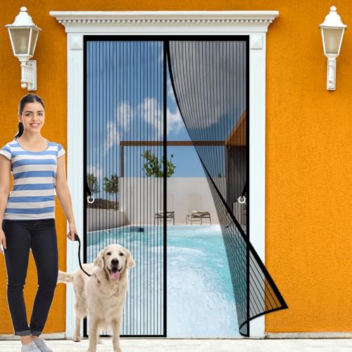 Fliegengitter Balkontür Terrassentür 147 x 210 cm Moskitonetze für Türen Stärkere Magneten für Kellertür, Terrassentür, Wohnzimmer, Schwarz Fliegengitter Balkontür Terrassentür 147 x 210 cm Moskitonetze für Türen Stärkere Magneten für Kellertür, Terrassentür, Wohnzimmer, Schwarz von GOUBO
