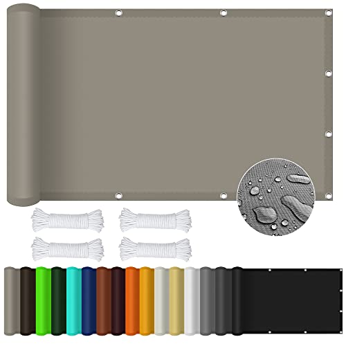 Sonnensegel Rechteckig 1.4 x 3.4 m Rechteckig Wasserdicht UV Schutz Balkon Sichtschutz Wasserabweisend Uv Schutz für Balkon Garten Terrasse, Khaki Sonnensegel Rechteckig 1.4 x 3.4 m Rechteckig Wasserdicht UV Schutz Balkon Sichtschutz Wasserabweisend Uv Schutz für Balkon Garten Terrasse, Khaki von GOUBO