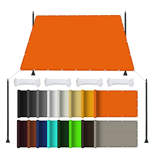 Sonnensegel Rechteckig 1.7 x 2 m Rechteckig Wasserdicht UV Schutz Segeltuch Pergola inkl Befestigungsseile für Außenbereich Terrasse und Garten, Orange Sonnensegel Rechteckig 1.7 x 2 m Rechteckig Wasserdicht UV Schutz Segeltuch Pergola inkl Befestigungsseile für Außenbereich Terrasse und Garten, Orange von GOUBO