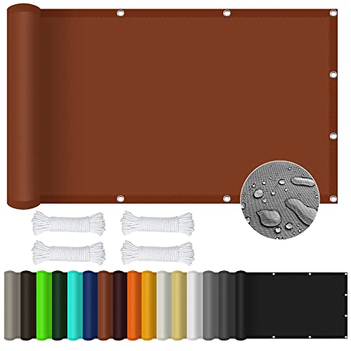 Sonnensegel Rechteckig 2 x 3 m Rechteckig Wasserdicht UV Schutz Zaunblende Sichtschutz PES Polyester Sonnenschutz für Balkon Garten Terrasse, Rostrot Sonnensegel Rechteckig 2 x 3 m Rechteckig Wasserdicht UV Schutz Zaunblende Sichtschutz PES Polyester Sonnenschutz für Balkon Garten Terrasse, Rostrot von GOUBO