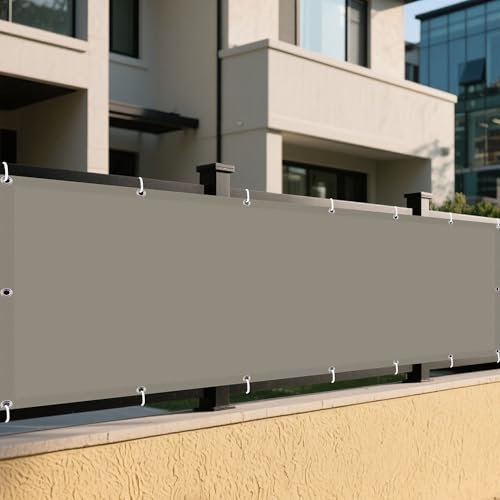 Sonnensegel Rechteckig 350 x 500 cm Rechteckig Wasserdicht Sonnenschutz Windschutz Balkonbespannung Reißfest Ohne Bohren mit Ösen Segeltuch für Garten Balkon, Khaki Sonnensegel Rechteckig 350 x 500 cm Rechteckig Wasserdicht Sonnenschutz Windschutz Balkonbespannung Reißfest Ohne Bohren mit Ösen Segeltuch für Garten Balkon, Khaki von GOUBO