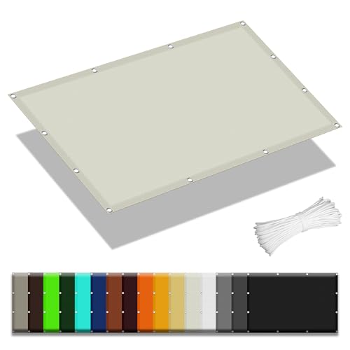 Sonnensegel Wasserdicht Rechteckig 3 x 7 m Rechteckig Wasserdicht 98% UV Schutz Sun Segel Rechter Winkel mit Ösen Segeltuch 4 × 1.5 M Seile für Balkon Garten Terrasse, Beige Sonnensegel Wasserdicht Rechteckig 3 x 7 m Rechteckig Wasserdicht 98% UV Schutz Sun Segel Rechter Winkel mit Ösen Segeltuch 4 × 1.5 M Seile für Balkon Garten Terrasse, Beige von GOUBO