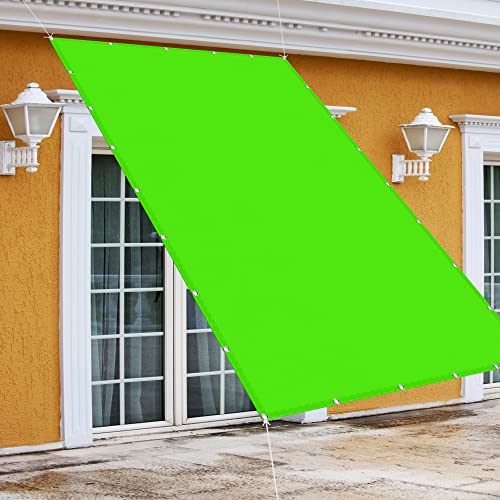 Sonnensegel Wasserdicht Sonnenschutz 1.6 x 2 m Rechteckig Wasserdicht UV Schutz Segeltuch Pergola Mit Ösen Und Kordel für Außenbereich Terrasse und Garten, Zart Grün von GOUBO