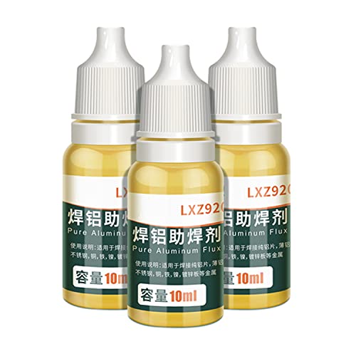 10 ml Edelstahl-Lötflussmittel für Kupferbatterie-Eisenlote, Schweißreparaturwerkzeug, langlebiges flüssiges Lötwasser (3PCS) von GOUDA