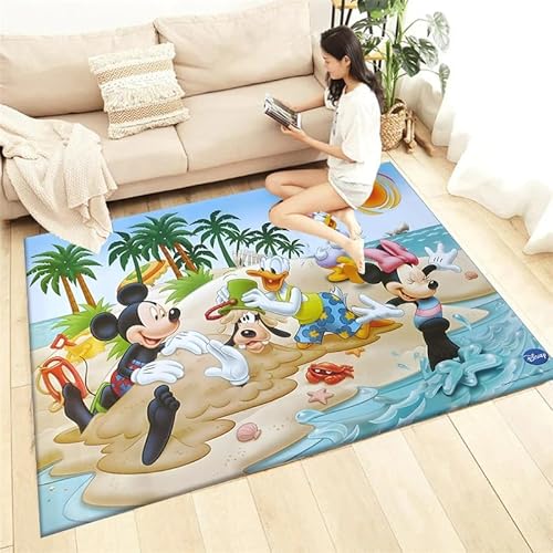 GOUDAQU Cartoon Anime Teppich Wohnzimmer Heimdekoration für Sofas Tischsets Anti-Rutsch-Stuhlkissen Freizeitmatten Picknick Camping Kunst 100x160cm von GOUDAQU