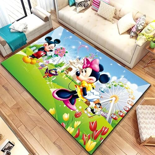 GOUDAQU Maus und Ente Cartoon Muster Bereich Teppich Wohnzimmer Fußmatte Küche Fußmatte Schlafzimmer Bodenmatte Campingmatte 40x60cm von GOUDAQU
