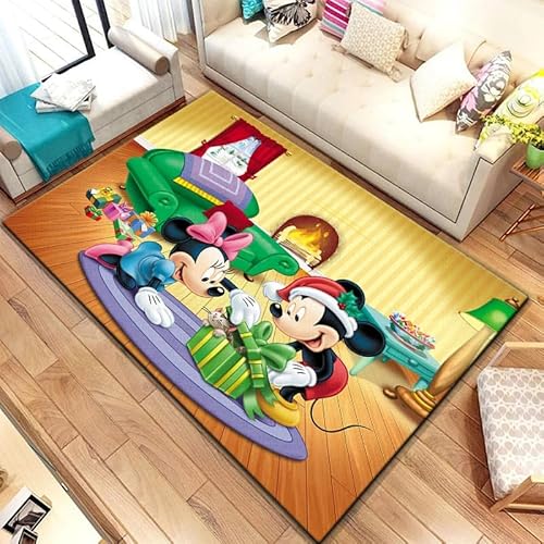 GOUDAQU Maus und Ente Cartoon Muster Bereich Teppich Wohnzimmer Fußmatte Küche Fußmatte Schlafzimmer Bodenmatte Campingmatte 40x60cm von GOUDAQU