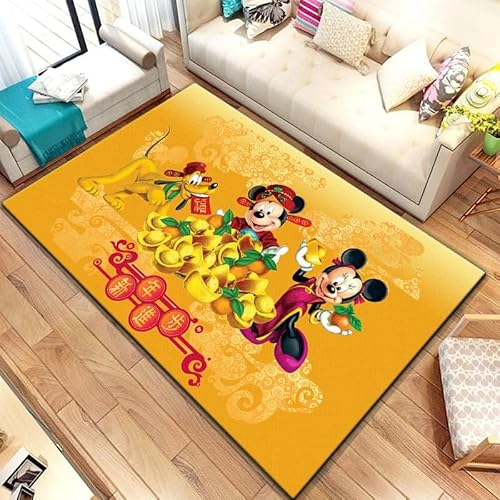 GOUDAQU Maus und Ente Cartoon Muster Bereich Teppich Wohnzimmer Fußmatte Küche Fußmatte Schlafzimmer Fußmatte 120x180cm von GOUDAQU