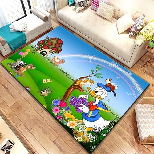 GOUDAQU Maus und Ente Cartoon Muster Bereich Teppich Wohnzimmer Fußmatte Küche Fußmatte Schlafzimmer Fußmatte 40x60cm von GOUDAQU
