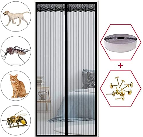 GOUDU Magnet Fliegengitter Tür Balkontür 90x240cm Fliegengitter Tür Dachfenster Insektenschutz Ohne Bohren für Balkontür Wohnzimmer Terrassentür - Schwarz GOUDU Magnet Fliegengitter Tür Balkontür 90x240cm Fliegengitter Tür Dachfenster Insektenschutz Ohne Bohren für Balkontür Wohnzimmer Terrassentür - Schwarz von GOUDU