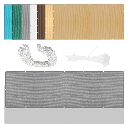 Atmungsaktiv Sonnensegel 250 x 600 cm Rechteckig Atmungsaktiv 98% UV Schutz Sonnentuch Schattensegel mit Ösen Segeltuch 4 × 1.5 M Seile für Balkon Camping Terrasse Pergola, Hellgrau Atmungsaktiv Sonnensegel 250 x 600 cm Rechteckig Atmungsaktiv 98% UV Schutz Sonnentuch Schattensegel mit Ösen Segeltuch 4 × 1.5 M Seile für Balkon Camping Terrasse Pergola, Hellgrau von GOUER