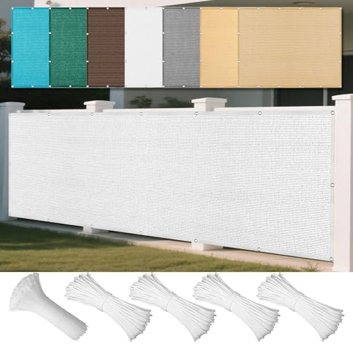 Atmungsaktiv Sonnensegel 540 x 540 cm Rechteckig Atmungsaktiv 98% UV Schutz Nach Maß mit Ösen mit Ösen Ohne Bohren mit Seil für Balkon Terrasse, Weiß Atmungsaktiv Sonnensegel 540 x 540 cm Rechteckig Atmungsaktiv 98% UV Schutz Nach Maß mit Ösen mit Ösen Ohne Bohren mit Seil für Balkon Terrasse, Weiß von GOUER