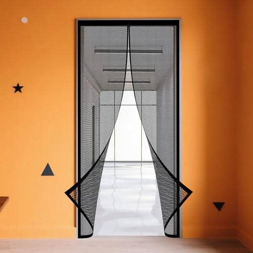 Fliegengitter Tür Magnet 260 x 242 cm Kinderleichte Klebemontage Ohne Bohren Magnet Insektenschutz für Balkontür Und Terrassentür, Schwarz Fliegengitter Tür Magnet 260 x 242 cm Kinderleichte Klebemontage Ohne Bohren Magnet Insektenschutz für Balkontür Und Terrassentür, Schwarz von GOUER