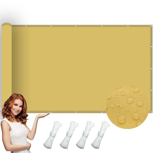 Schattierungsnetz mit Ösen 1.2 x 2.6 m FeuchtigkeitsbeständigSonnensegel für Gartenpavillon Sonnensegel Rechteckig SetNetz Schattentuch für Sonnendach Pool Pergola, Sandgelb Schattierungsnetz mit Ösen 1.2 x 2.6 m FeuchtigkeitsbeständigSonnensegel für Gartenpavillon Sonnensegel Rechteckig SetNetz Schattentuch für Sonnendach Pool Pergola, Sandgelb von GOUER