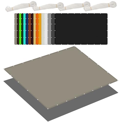 Sonnensegel Sonnenschutz 55 x 550 cm Rechteckig Wasserdicht 98% UV Schutz Wasserdicht Rechteckig mit Ösen Und Befestigungsseile für Außenbereich Garten, Khaki Sonnensegel Sonnenschutz 55 x 550 cm Rechteckig Wasserdicht 98% UV Schutz Wasserdicht Rechteckig mit Ösen Und Befestigungsseile für Außenbereich Garten, Khaki von GOUER