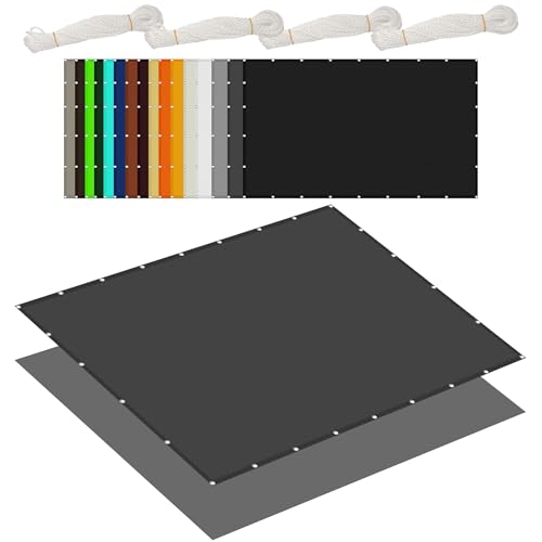 Sonnensegel Sonnenschutz 55 x 800 cm Rechteckig Wasserdicht 98% UV Schutz Wasserdicht Rechteckig mit Ösen Und Befestigungsseile für Außenbereich Garten, Dunkelgrau Sonnensegel Sonnenschutz 55 x 800 cm Rechteckig Wasserdicht 98% UV Schutz Wasserdicht Rechteckig mit Ösen Und Befestigungsseile für Außenbereich Garten, Dunkelgrau von GOUER
