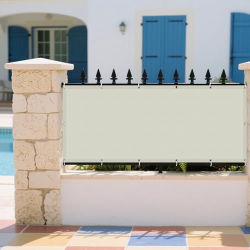 Sonnensegel Wasserdicht Rechteckig 140 x 240 cm Rechteckig Wasserdicht Sonnenschutz Windschutz Garten Schattierungsnetz Vielen Größen mit Spannseilen für Terrasse Camping, cremefarben Sonnensegel Wasserdicht Rechteckig 140 x 240 cm Rechteckig Wasserdicht Sonnenschutz Windschutz Garten Schattierungsnetz Vielen Größen mit Spannseilen für Terrasse Camping, cremefarben von GOUER