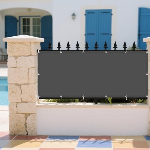 Sonnensegel Wasserdicht Rechteckig 200 x 420 cm Rechteckig Wasserdicht Sonnenschutz Windschutz Garten Schattierungsnetz Vielen Größen mit Spannseilen für Terrasse Camping, Dunkelgrau Sonnensegel Wasserdicht Rechteckig 200 x 420 cm Rechteckig Wasserdicht Sonnenschutz Windschutz Garten Schattierungsnetz Vielen Größen mit Spannseilen für Terrasse Camping, Dunkelgrau von GOUER