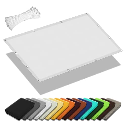 Wasserdicht Sonnensegel 1.1 x 2.2 m Rechteckig Wasserdicht 98% UV Schutz Sonnenschutznetz für Die Terrasse inkl Befestigungsseile für Balkon Camping Terrasse Pergola, Weiß Wasserdicht Sonnensegel 1.1 x 2.2 m Rechteckig Wasserdicht 98% UV Schutz Sonnenschutznetz für Die Terrasse inkl Befestigungsseile für Balkon Camping Terrasse Pergola, Weiß von GOUER