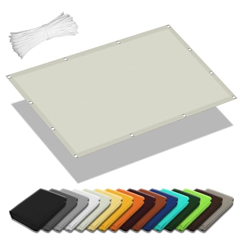 Wasserdicht Sonnensegel 1.7 x 3.8 m Rechteckig Wasserdicht 98% UV Schutz Sonnenschutznetz für Die Terrasse inkl Befestigungsseile für Balkon Camping Terrasse Pergola, Beige Wasserdicht Sonnensegel 1.7 x 3.8 m Rechteckig Wasserdicht 98% UV Schutz Sonnenschutznetz für Die Terrasse inkl Befestigungsseile für Balkon Camping Terrasse Pergola, Beige von GOUER