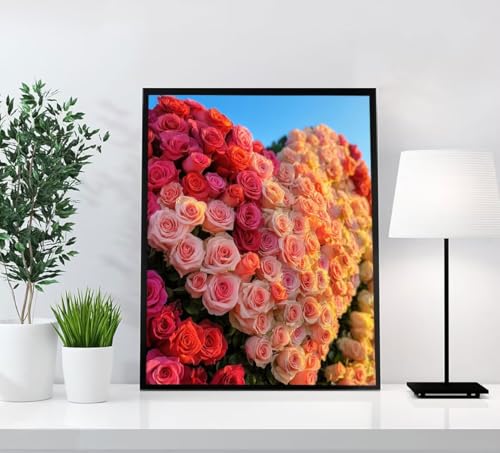 5D Diamond Painting Blume Diamond Painting Erwachsene Herz Muster DIY Mosaikherstellung Runden Diamant Basteln Bastelset Erwachsene für Schlafzimmer Deko Wohnzimmer, Geschenke 70x95cm 0FG-3Q 5D Diamond Painting Blume Diamond Painting Erwachsene Herz Muster DIY Mosaikherstellung Runden Diamant Basteln Bastelset Erwachsene für Schlafzimmer Deko Wohnzimmer, Geschenke 70x95cm 0FG-3Q von GOUFEENG