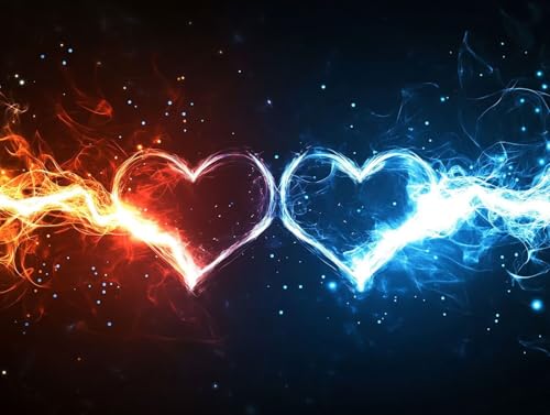 5D Diamond Painting Herz, Rot Diamond Painting Erwachsene Kinder, DIY Crystal Art Bilder Basteln Erwachsene Anfänger Set für Heim Schlafzimmer Wand Deko Wohnzimmer, Geschenke Frau 35x45cm BA-3O2 von GOUFEENG