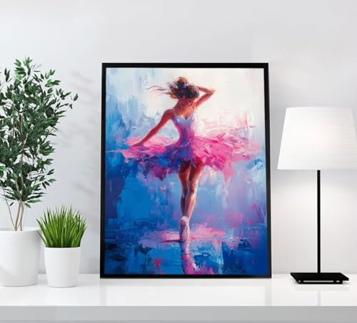 Ballett Diamond Painting Erwachsene, 5D Diamant Painting Bilder Frau DIY Runden Steine Mosaikherstellung Basteln Erwachsene Anfänger Kreativ Set für Zimmer Deko Wohnzimmer, Geschenke 30x40cm GR5-C von GOUFEENG