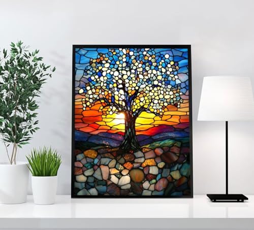 Baum Diamond Painting Erwachsene, 5D Diamant Painting Bilder Landschaft DIY Runden Steine Mosaikherstellung Basteln Erwachsene Anfänger Kreativ Set für Zimmer Deko Wohnzimmer, Geschenke 50x70cm 575-K Baum Diamond Painting Erwachsene, 5D Diamant Painting Bilder Landschaft DIY Runden Steine Mosaikherstellung Basteln Erwachsene Anfänger Kreativ Set für Zimmer Deko Wohnzimmer, Geschenke 50x70cm 575-K von GOUFEENG