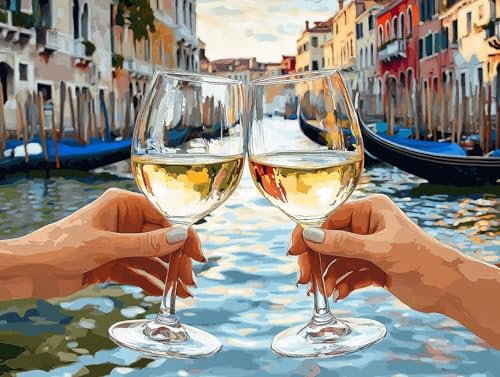 Boot Diamond Painting Erwachsene Groß XXL 60x80cm, 5D Diamond Painting Weinglas, DIY Runden Steine Kristall Kunst Basteln Erwachsene Anfänger Set, Wand Deko Wohnzimmer, Geschenke für Frauen 7Q-PHV von GOUFEENG