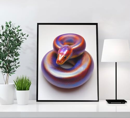 Schlange Diamond Painting Erwachsene, 5D Diamant Painting Bilder Abstrakt DIY Runden Steine Mosaikherstellung Basteln Erwachsene Anfänger Kreativ für Zimmer Deko Wohnzimmer, Geschenke 50x70cm RF5-8 von GOUFEENG