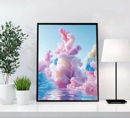 Wolke Diamond Painting Erwachsene, 5D Diamant Painting Bilder Abstrakt DIY Runden Steine Mosaikherstellung Basteln Erwachsene Anfänger Kreativ Set für Zimmer Deko Wohnzimmer, Geschenke 100x135cm XLW-2 von GOUFEENG