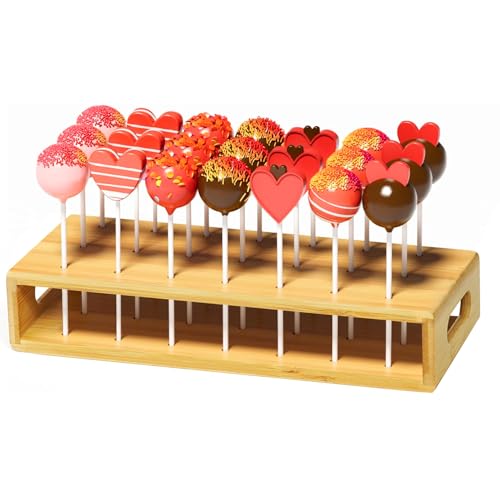 Cake Pop Halter Ständer 21 Löcher Lollipop Halter Ständer mit 100 Stück Papierstab zum Dekorieren und Präsentieren von Cake Pops für Stilvolle Feiern Wie Geburtstage Hochzeiten und Babyparties von GOURDBRO