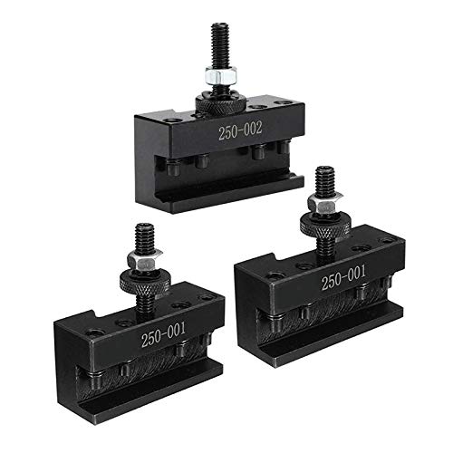 GOURIDE 3 Stück Schnellwechsel-Halter zum Drehen von Drehmaschinen, 2 Stück 250-001 und 1 Stück 250-002 von GOURIDE