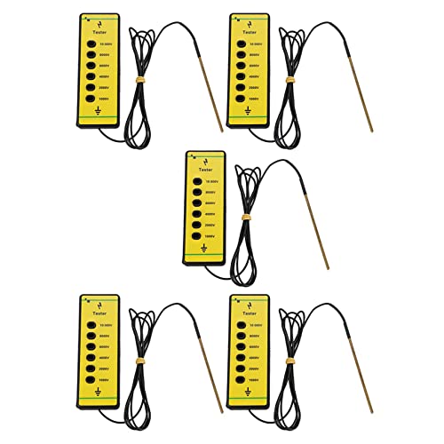 GOURIDE 5 x Zauntester, Bauernhofzaun, elektrisch, Solarenergisator von GOURIDE