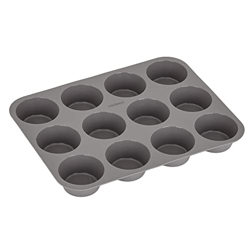 GOURMEO 12er Muffinform aus Silikon - Antihaftbeschichtet & BPA Freie Formen - Backform für Cupcake und Mini Muffins von GOURMEO