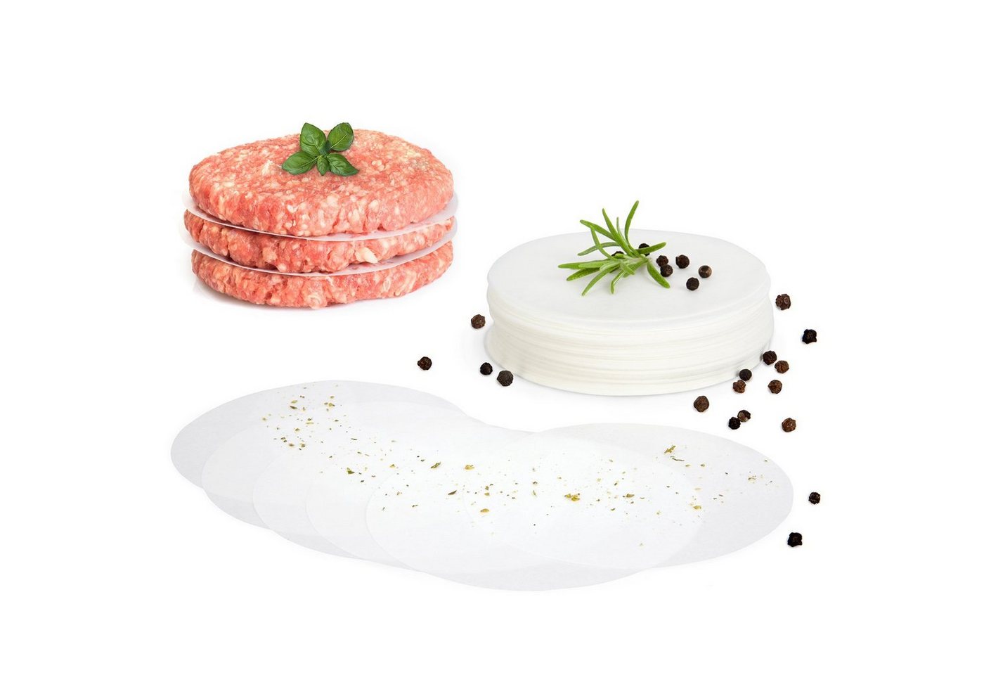 GOURMEO Backpapier GOURMEO® Burger Papier - Antihaft Backpapier für Hamburger von GOURMEO