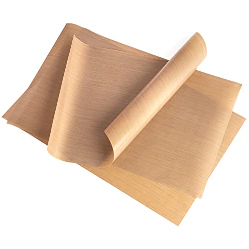 GOURMEO Dauerbackfolie, 3er Set, 32x46cm, Backmatte, zuschneidbar und spülmaschinenfest, Backpapier wiederverwendbar, Dauerbackfolie für Backofen, Dauerbackmatte, wiederverwendbares Backpapier braun von GOURMEO