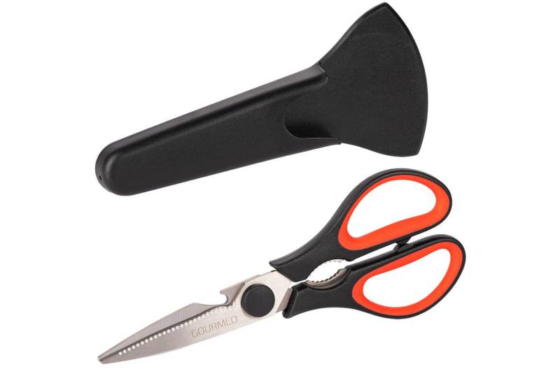 GOURMEO Geflügelschere Edelstahl Schere mit Magnet-Etui für den Haushalt, (1-tlg), Edelstahl Haushaltsschere mit Magnet Etui von GOURMEO