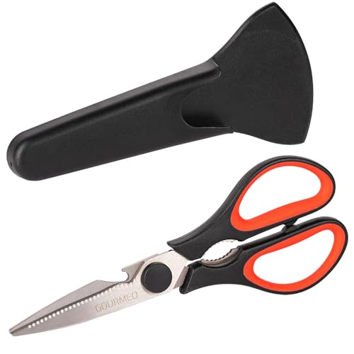 GOURMEO Küchenschere - Scharfe Edelstahl Haushaltsschere & Allzweckschere mit Magnet Etui - Die Schere nicht nur für die Küche ist Hochwertig, Rostfrei & Spülmaschinenfest GOURMEO Küchenschere - Scharfe Edelstahl Haushaltsschere & Allzweckschere mit Magnet Etui - Die Schere nicht nur für die Küche ist Hochwertig, Rostfrei & Spülmaschinenfest von GOURMEO