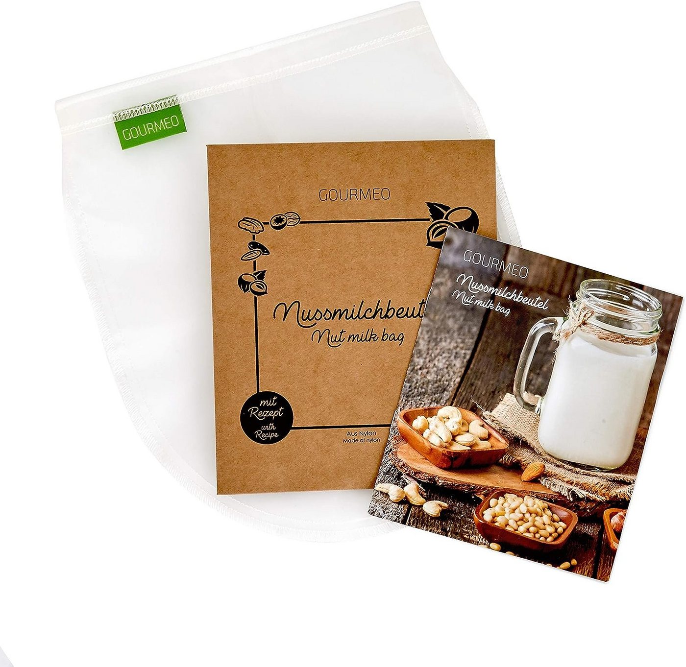 GOURMEO Küchensieb Nussmilchbeutel Mandel Nuss Milch Abseih Beutel Passiertuch Fein GOURMEO Küchensieb Nussmilchbeutel Mandel Nuss Milch Abseih Beutel Passiertuch Fein von GOURMEO