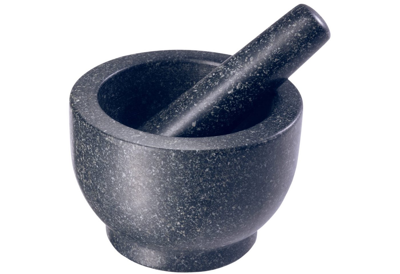 GOURMEO Mörser Granit Mörser und Stößel Set - Tiefer Mörser 7 cm, (1-tlg), Granitstein Mörser & Stößel Set - 7 cm Tiefer Mörser von GOURMEO