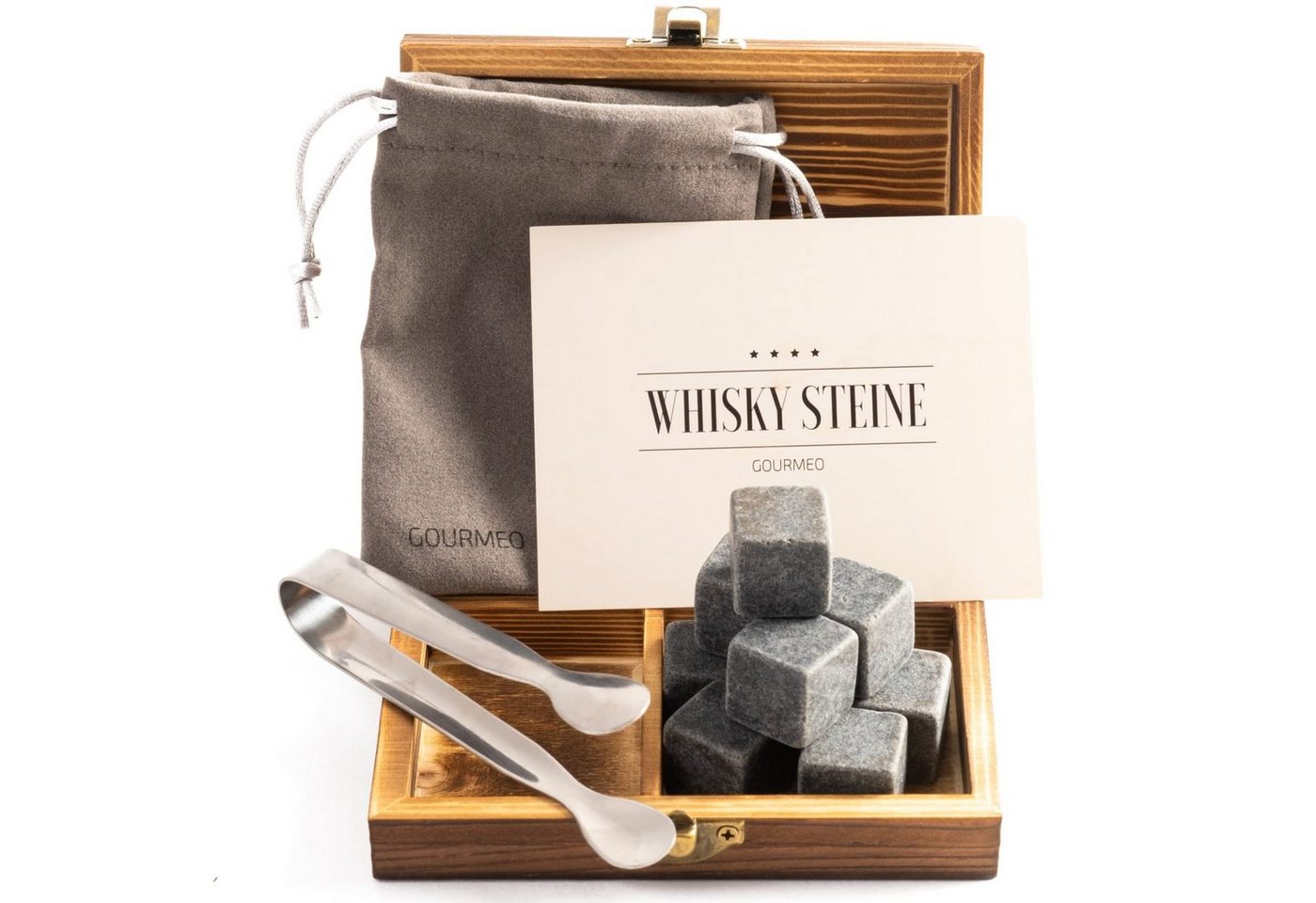 GOURMEO Whiskyglas Reusable Whisky Stones, Whisky Steine Set - Wiederverwendbare Whiskysteine von GOURMEO